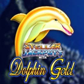 Jackpots logo of Dolphin Gold with Stellar Jackpots from Lightning Box Game at VooDoo Casino